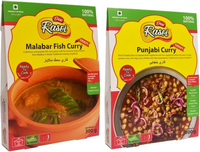 

Desi Rasoi COMBO - MALABAR PRAWNS CURRY + PUNJABI CURRY (Pack Of 2) 600 g