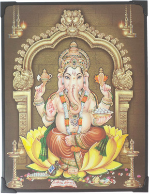 

R S Exports Lord Ganesha Photo Frame ( 29 cm x 22.5 cm x 1 cm ) / Wall Hangings for Home Decor and Wall Decor / Photo Frames For Posters and Thanksgiving Wall Decorations / pillaiyar vinayagar ganpati ganesha ganesh / God Gods and Goddess Religious Frame