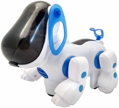 

FlySky Robot Dog with Multi-Task Like-Shaking his head/Wagging Tail/Light/Music/Aleisurely Stroll etc(Multicolor)