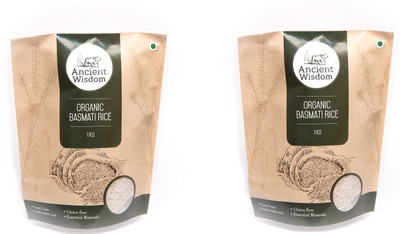 Ancient Wisdom Organic Basmati RIce White Pack of 2 x 1 KG Basmati Rice (Long Grain)(2 kg)