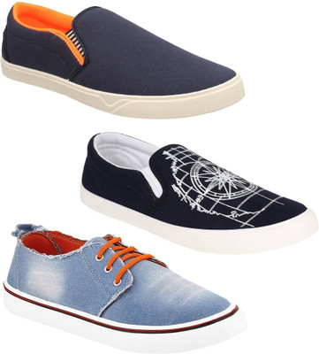 

Chevit Men's Combo Pack of 3 Multipurpose Sneakers & Loafers For Men(Multicolor, Multicolour