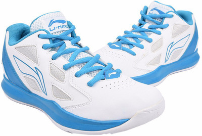 

Li-Ning ABPJ029-5 White/Blue Basketball Shoes For Men(White, Blue