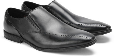 

Clarks Bampton Free Black Leather Slip on For Men(Black