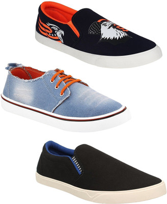 

Chevit Men's Combo Pack of 3 Multipurpose Sneakers & Loafers For Men(Multicolor, Multicolour