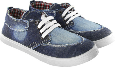 Blinder Denim Blue casual canvas Sneakers For Men(Blue