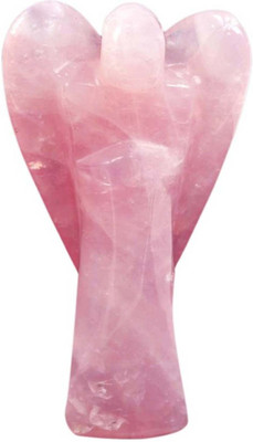 

estore vastu feng shui rose quartz pink healing crystal stone gemstone handmade angel Decorative Showpiece - 5.5 cm(Stoneware, Pink)