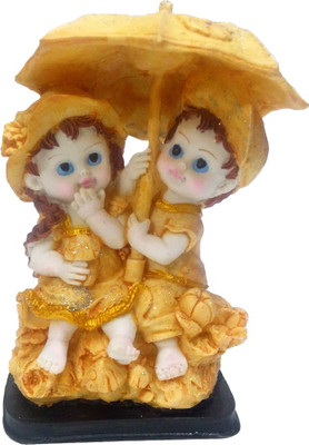 

FABZONE Valentine Romantic Love couple Statue - Handicraft Decorative Home Interior & Table Décor Figurine / Marriage Wedding Anniversary Antique Gift item Decorative Showpiece - 14 cm(Polyresin, Orange)