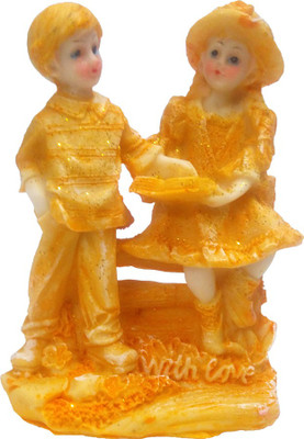 

FABZONE Valentine Romantic Love couple Statue - Handicraft Decorative Home Interior & Table Décor Figurine / Marriage Wedding Anniversary Antique Gift item Decorative Showpiece - 12 cm(Polyresin, Orange)