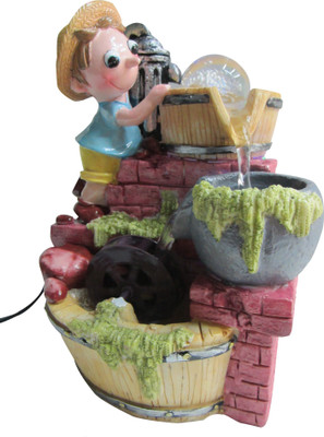 

Ez-life EZ Life Water Fountain Show Piece with Crystal Ball - Resin - Happy Cowboy - 1 Pack - Multicolor Decorative Showpiece - 12.5 cm(Stoneware, Multicolor)