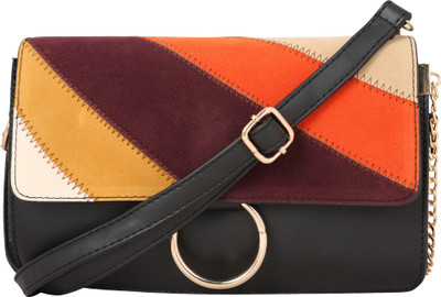 

Busta Women Casual Black Leatherette Sling Bag