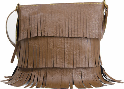 

S3 Girls Casual Brown PU Sling Bag