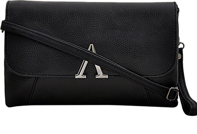 

Mark & Keith Women Casual Black PU Sling Bag