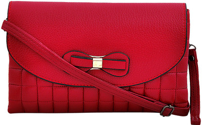 

Mark & Keith Women Casual Red PU Sling Bag