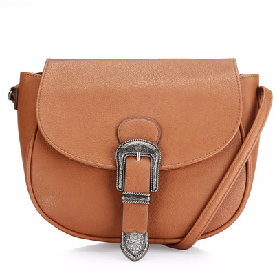 

Caprese Women Casual Brown Leatherette Sling Bag