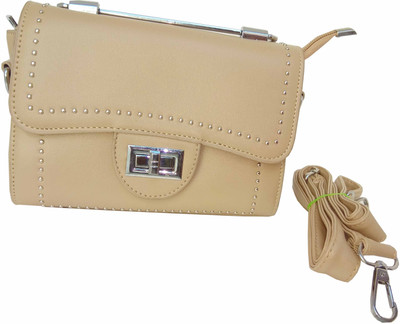 

ALIVE Girls Casual Beige Leatherette Hand-held Bag