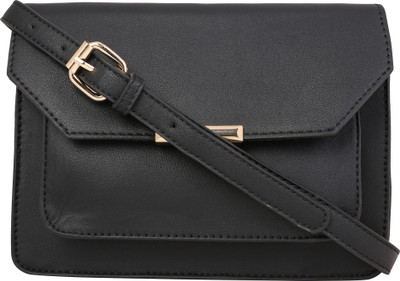 

Busta Women Casual Black Leatherette Sling Bag
