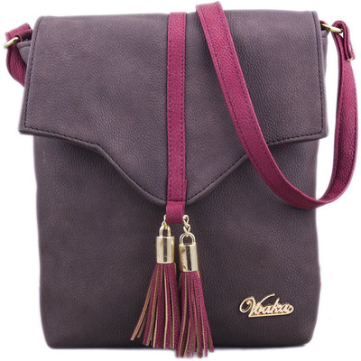 

voaka Women Casual Grey PU Sling Bag