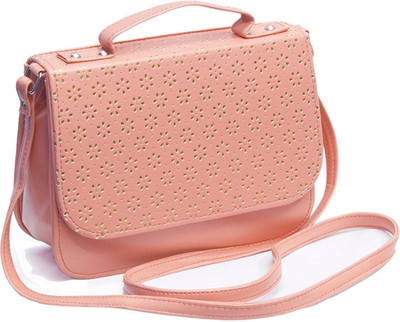 

voaka Women Casual Pink PU Sling Bag