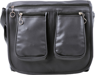 

S3 Girls Casual Black PU Sling Bag