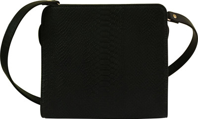 

VINAY AND VIJAY Girls Casual Black Leatherette Sling Bag