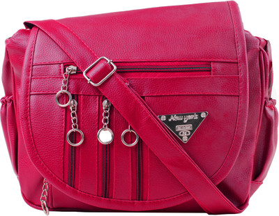 

S3 Girls Casual Pink PU Sling Bag
