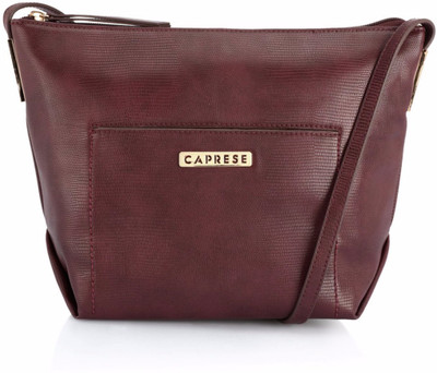 

Caprese Women Casual Maroon Leatherette Sling Bag