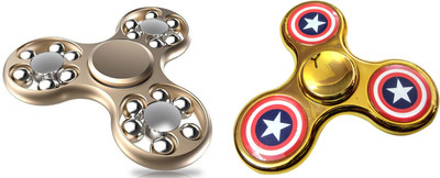 S.Blaze Combo of Fidget Spinner Toy(Gold)