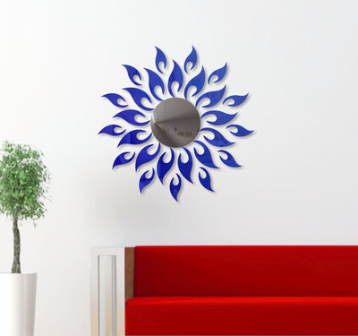 

Naveed Arts  Acrylic wall sticker Sticker(Pack of 1, Blue mirror;grey mirror