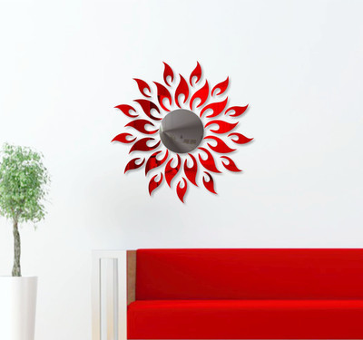 

Naveed Arts  Acrylic wall sticker Sticker(Pack of 1, Red mirror;grey mirror