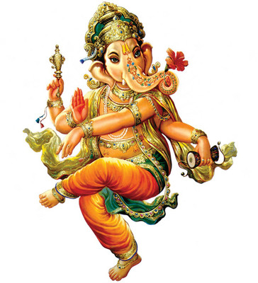

Razwada  Lord Ganesha Dancing, Super Fine Quality, Self Adhesive Vinyl Sticker(Pack of 1, Yellow