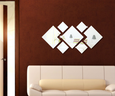 

Naveed Arts  Acrylic wall sticker Sticker(Pack of 1, Silver mirror
