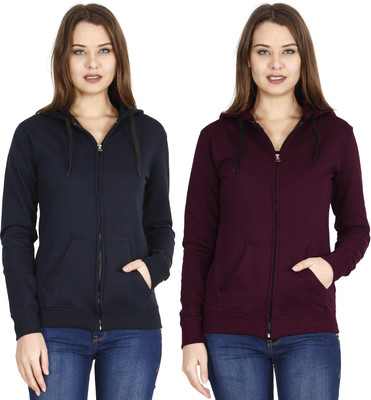 Fleximaa Full Sleeve Solid Women Sweatshirt