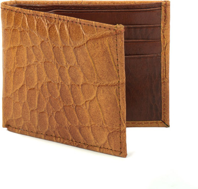 

Holboro Men Tan Genuine Leather Wallet(6 Card Slots)