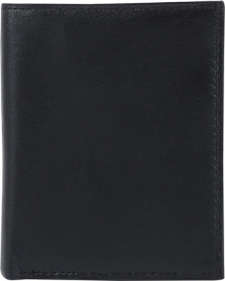 The Runner Men Black Genuine Leather Wallet(6 Card Slots)