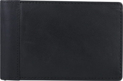 

The Runner Men Black Genuine Leather Wallet(8 Card Slots)