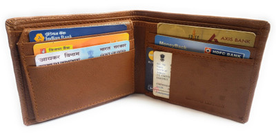 

Finetouch Men Tan Genuine Leather Wallet(9 Card Slots)
