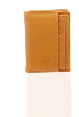 

TAHOMA Men Yellow Genuine Leather Wallet(10 Card Slots)