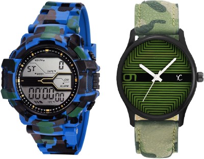 Youth Club COMBO-SPTBUGRNLN New Smart Military Look Watch  - For Boys & Girls   Watches  (Youth Club)