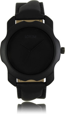 View LOREM LR22 Black Smart Look Designer Watch  - For Men Wrist Watches Price Online(LOREM)