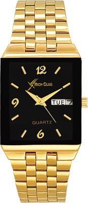 Rich Club RC-1847 Indian Gold Polish Day And Date Display Watch  - For Men   Watches  (Rich Club)
