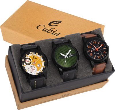 cubia cb-0777 Exclusive New Look Fashion Combo Analog pack of 3 watches For Mans Watch  - For Men   Watches  (Cubia)