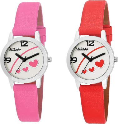 Mikado New multi color design fashion combo for women and girls with 1 year warranty Watch  - For Women   Watches  (Mikado)