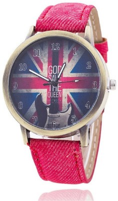 Maxi Retail England Flag style With Red Strap Watch  - For Men   Watches  (Maxi Retail)