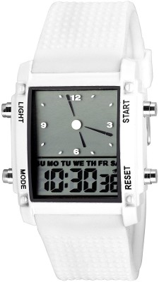 Haunt White Dial Multi function Fashionable High Defination Led With Green Light Watch  - For Girls   Watches  (Haunt)