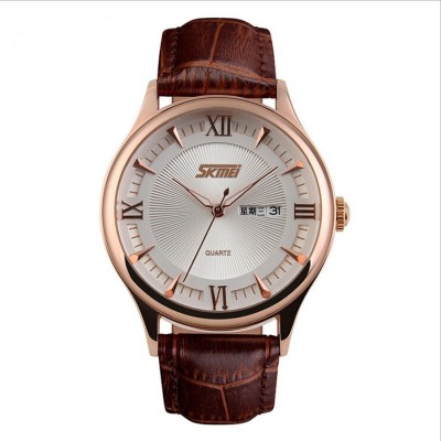 Skmei 9091 Brown Date and Day Display Watch  - For Men   Watches  (Skmei)