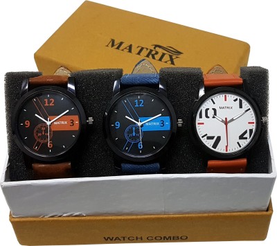 Matrix TRP-13 ADAM Combo Of 3 Analog Watch  - For Men   Watches  (Matrix)