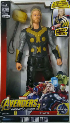 

HEER Child Comic T.HOR Action Heros With Speech Sound Effects (HCCD ENTERPRISE)(Black)