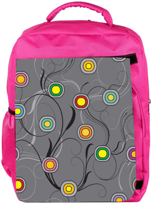 

Snoogg Eco Friendly Canvas Colorful Spots Grey Patern Designer Backpack Rucksack School Travel Unisex Casual Canvas Bag Bookbag Satchel 5 L Backpack(Pink)