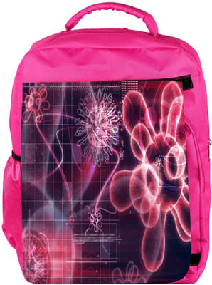 

Snoogg Eco Friendly Canvas Computer Virus Designer Backpack Rucksack School Travel Unisex Casual Canvas Bag Bookbag Satchel 5 L Backpack(Pink)