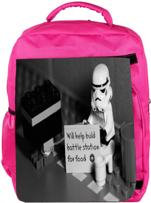 

Snoogg Eco Friendly Canvas Will Help Build Battle Designer Backpack Rucksack School Travel Unisex Casual Canvas Bag Bookbag Satchel 5 L Backpack(Pink)